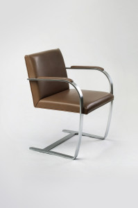Brno Chair with flat bar by Mies van der Rohe