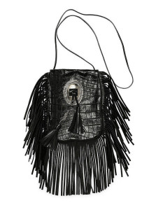 Saint Laurent 'Anita' Croc-Stamped Fringe Crossbody Bag ($1,490)